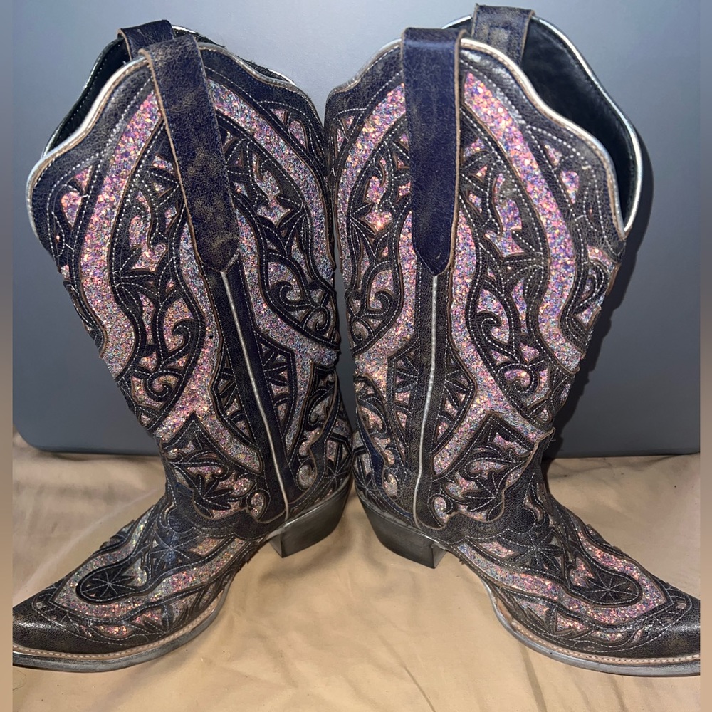 JB Dillion Women’s Sparkly Inlay Western Boots